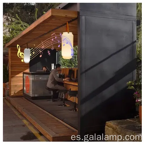 Altavoz Bluetooth de energía solar y combo de luz al aire libre